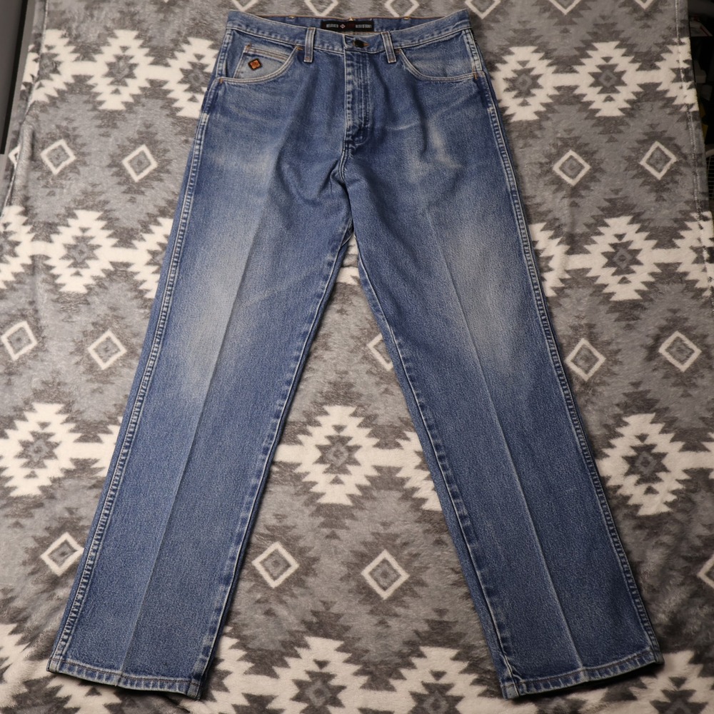 Wrangler FR Flame Resistant Relaxed Fit Jeans Blue Denim 34x34 HRC2 FR128WZ